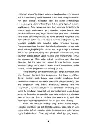 manusia sebagai makhluk beradab dan masyarakat adab. | DOCX