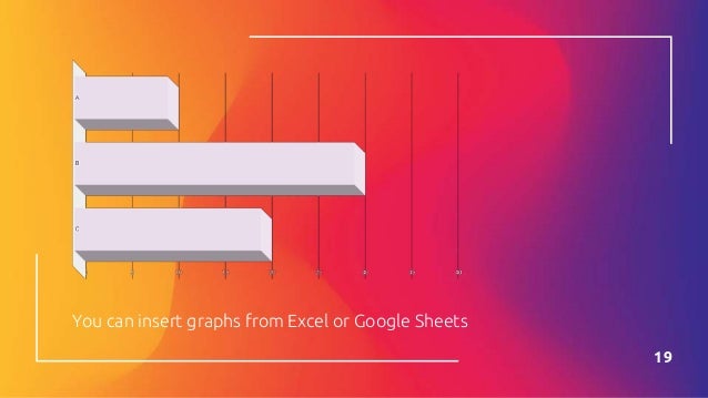 You can insert graphs from Excel or Google Sheets
19
 
