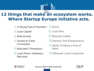 SEP Sharing Event - WS3: Startup Europe! – “We have lot to celebrate!” - by Isidro Laso Ballesteros