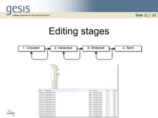 Editing stages
Slide 11 / 31
 