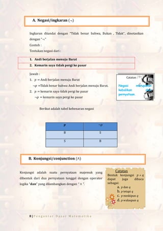 pengantar dasar matematika (logika matematika) | DOCX