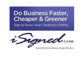 Secure Online Contract Signature, Storage & Reminders 