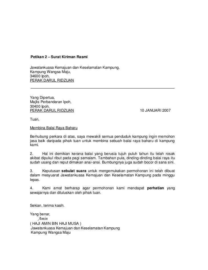 surat rasmi format 51 surat rasmi format 56