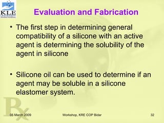 Silicone Based Drug Delivery Systems | PPT