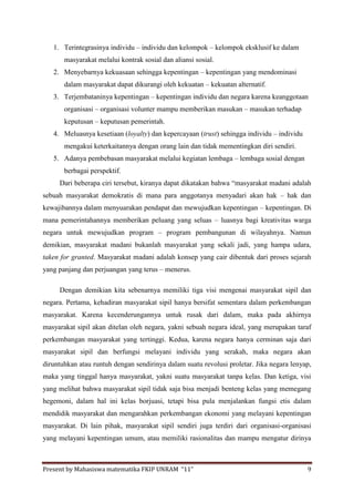 Makalah Masyarakat Madani