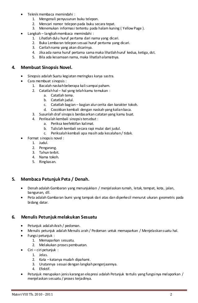 Materi Bahasa Indonesia Kelas 8 Materi Bahasa Indonesia Kelas 8