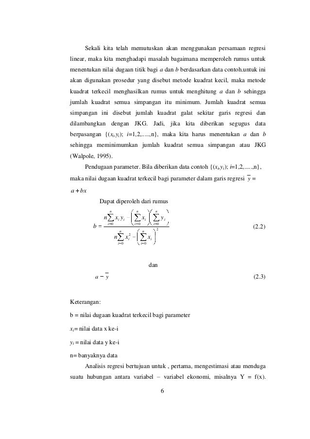 Modul 6 Regresi Linier Sederhana