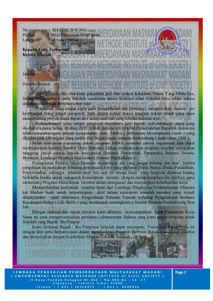 surat rt rw perizinan Isi lab proposal bahasa