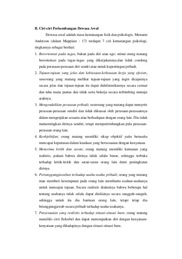 picture Jurnal Tentang Perkembangan Masa Dewasa Awal perkembangan dewasa awal dan