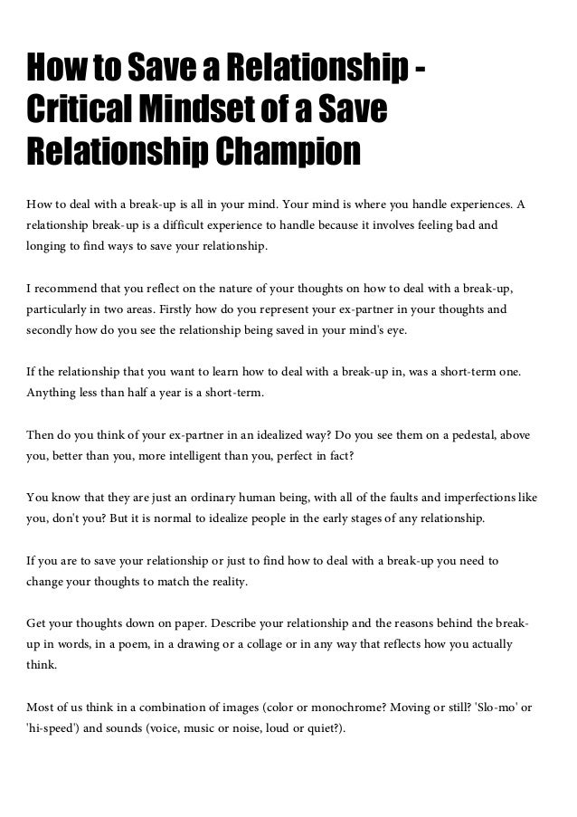 Is It 100 Possible To Save My Relationship After An Affair