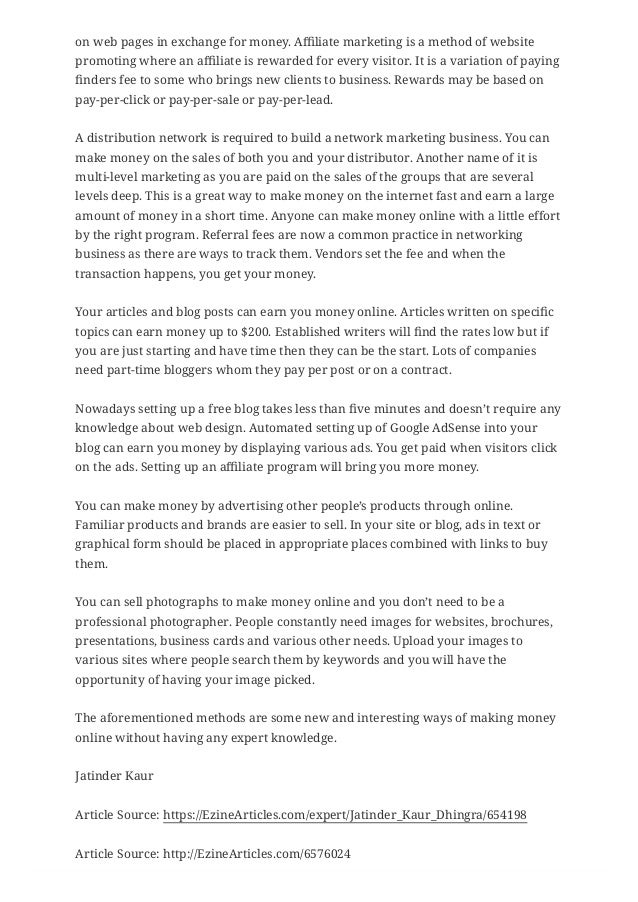 Steps To Making Money Online Site Ezinearticlescom How To - 