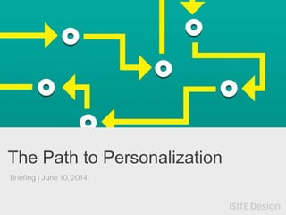 #path2personalizationization
The Path to Personalization
Briefing | June 10, 2014
 