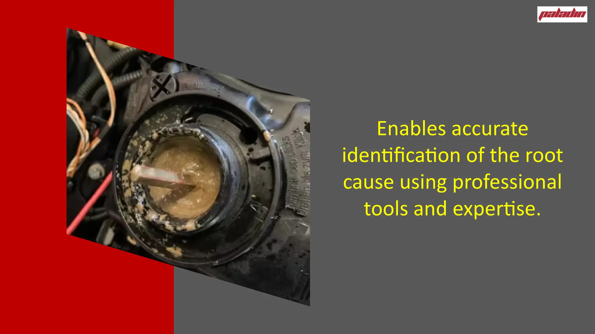 Enables accurate
identification of the root
cause using professional
tools and expertise.
 