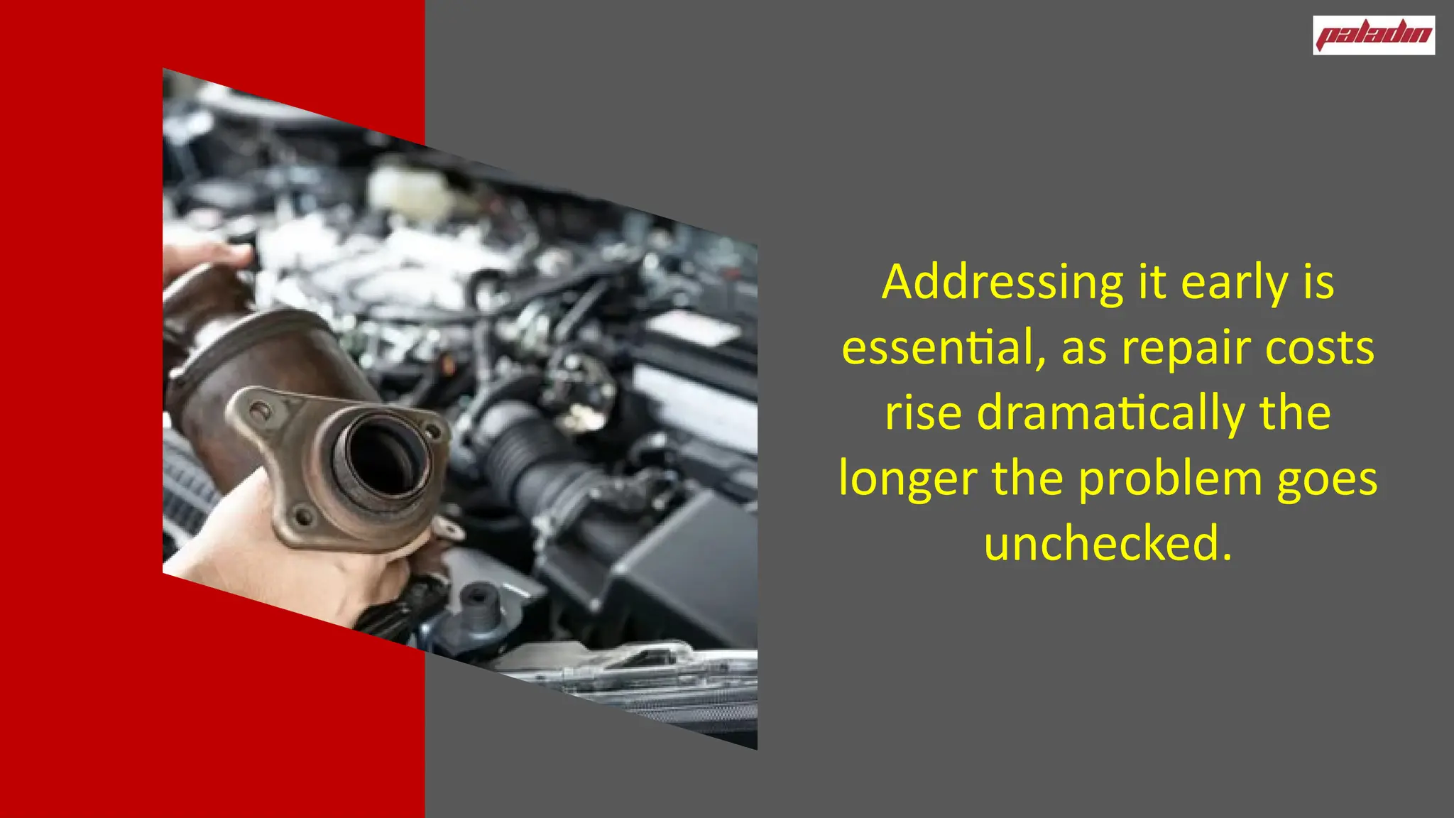 Addressing it early is
essential, as repair costs
rise dramatically the
longer the problem goes
unchecked.
 