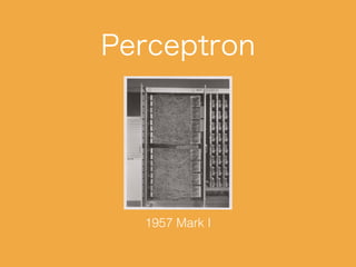 Perceptron
1957 Mark I
 