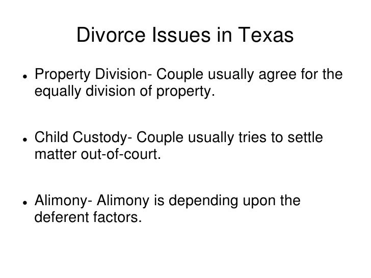 Is it good no fault divorce in texas