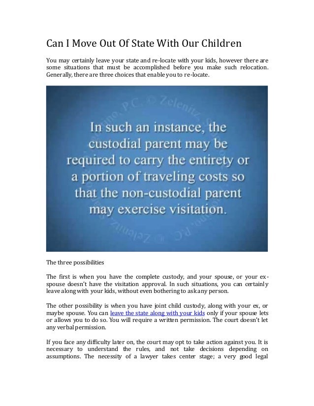 out of state non custodial parent rights