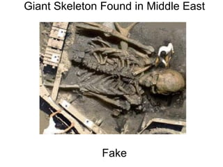 Giant Skeleton Found in Middle East                                                                                                 Fake 