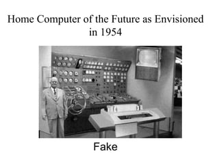 Home Computer of the Future as Envisioned in 1954                                                                                                                                                                                                 Fake 