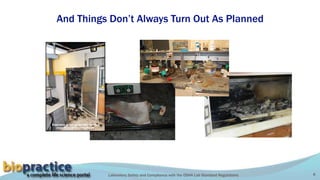 Laboratory Safety and Compliance with the OSHA Lab Standard Regulations 6
And Things Don’t Always Turn Out As Planned
 