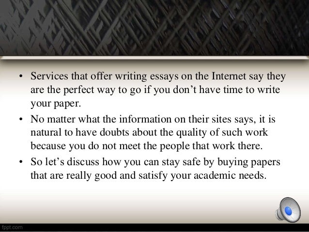 Buying essays online safe
