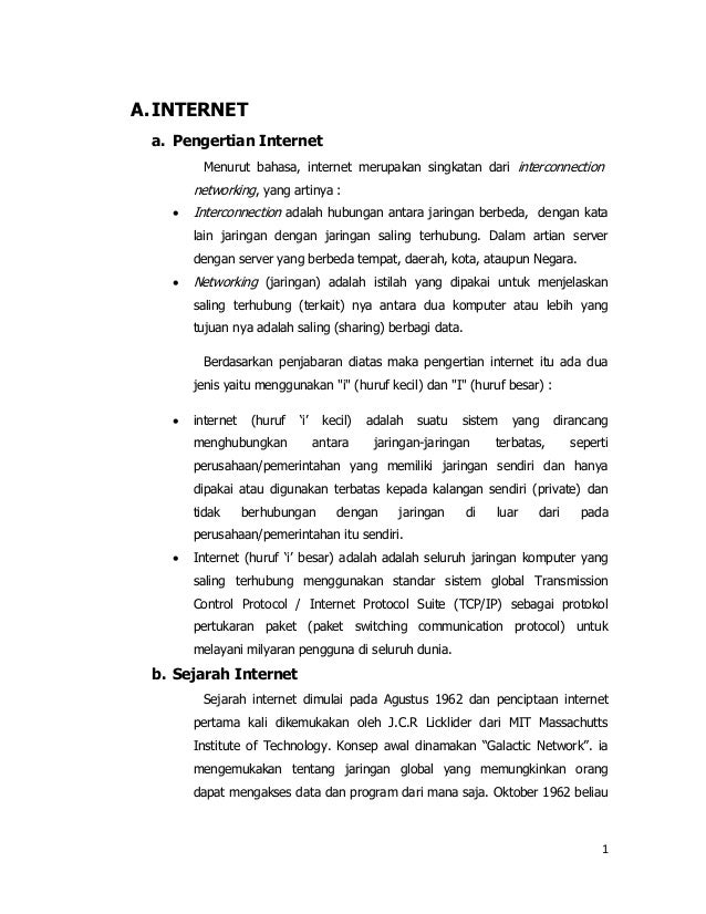 Tugas TIK 1 (Internet dan Intranet) Tugas TIK 1 (Internet dan Intranet)