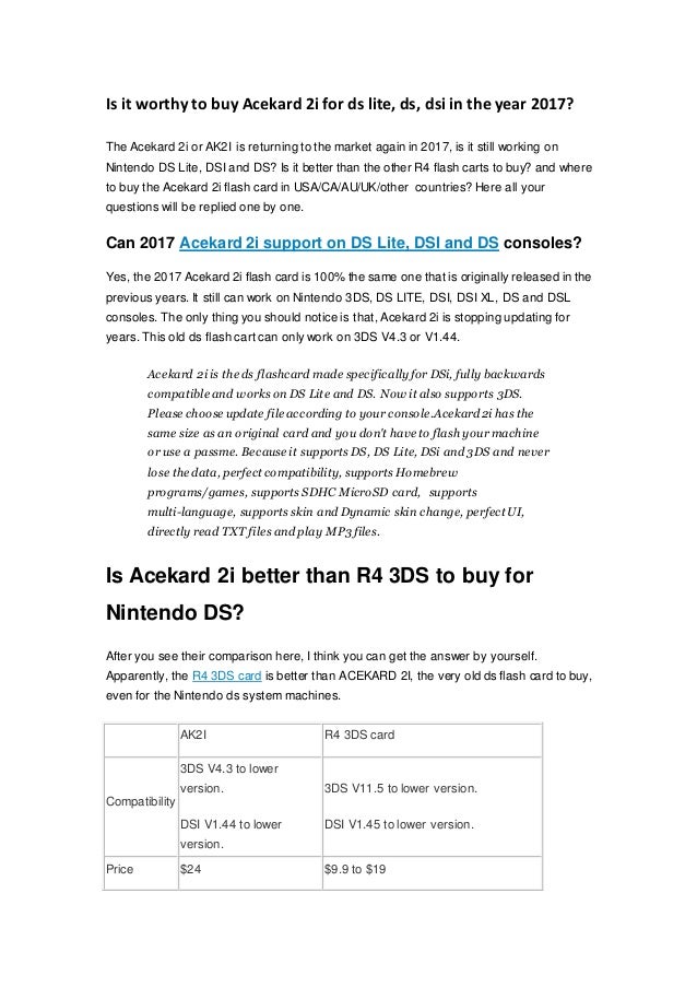 ace card nintendo ds