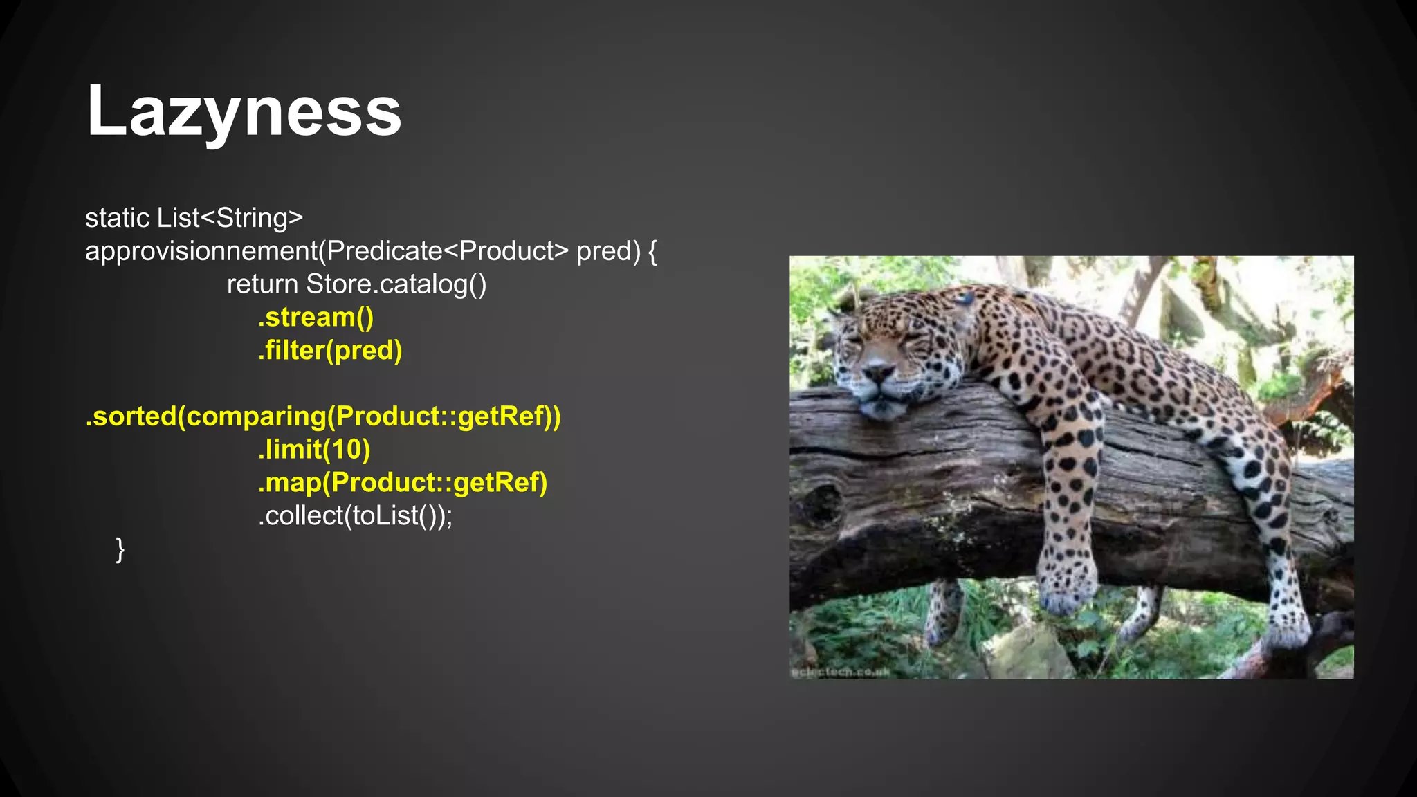 3.3.First class functions java.util.function package to the rescue • Predicate • Consumer • Supplier • Function • … 