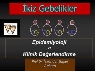 İkiz Gebelikler
Epidemiyoloji
ve
Klinik Değerlendirme
Prof.Dr. İskender Başer
Ankara
 