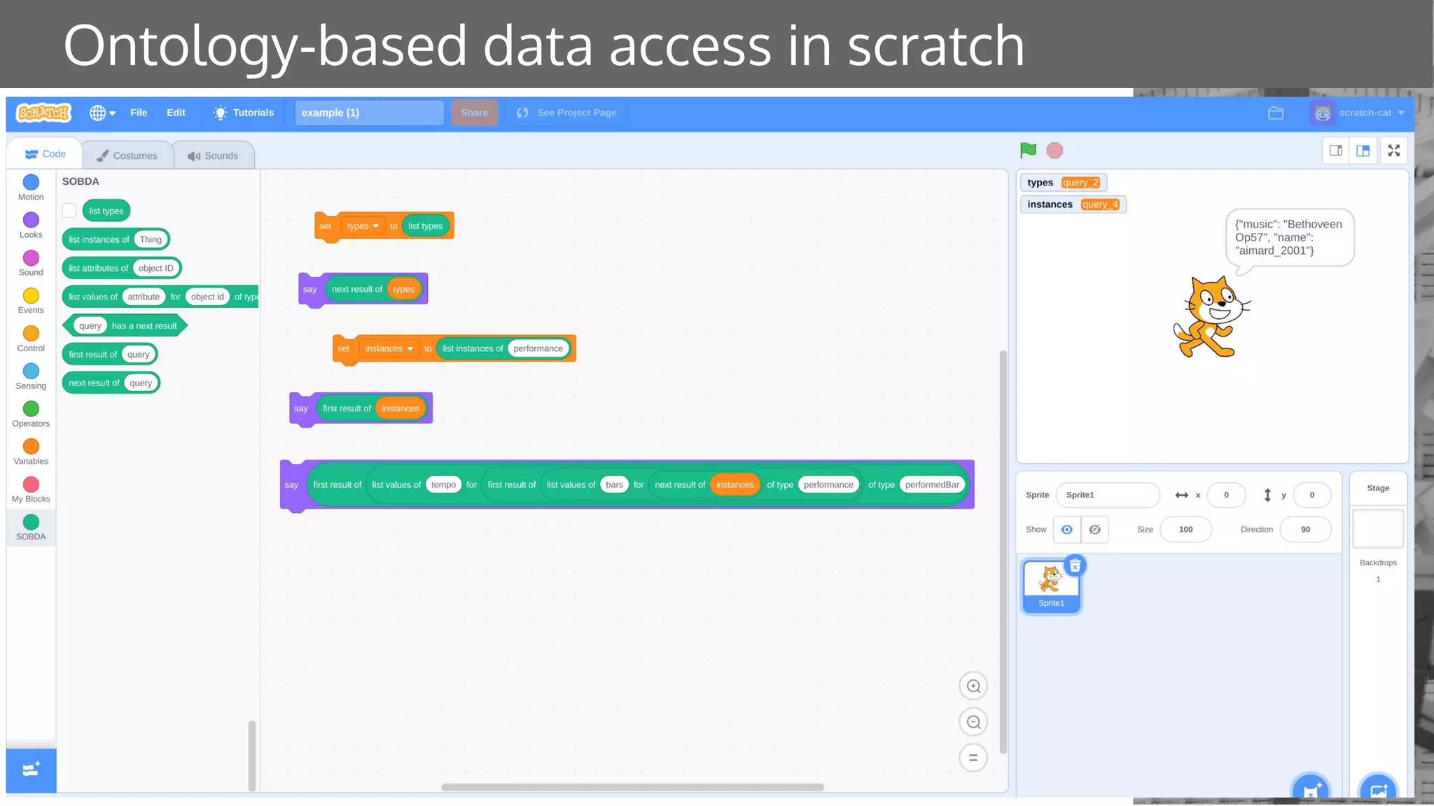 Ontology-based data access in scratch
 