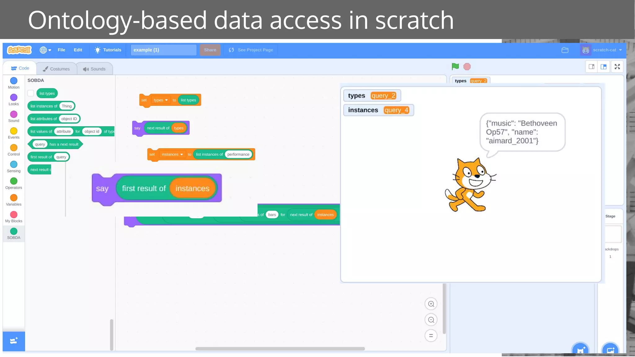 Ontology-based data access in scratch
 