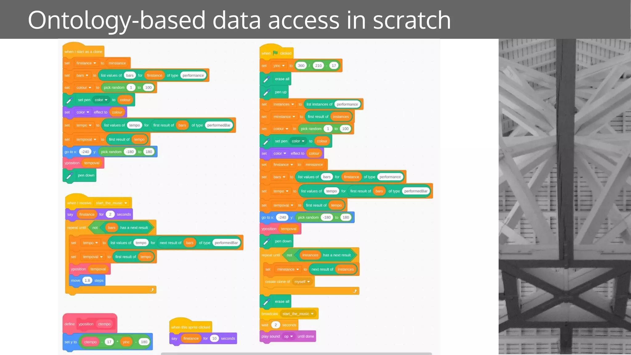 Ontology-based data access in scratch
 
