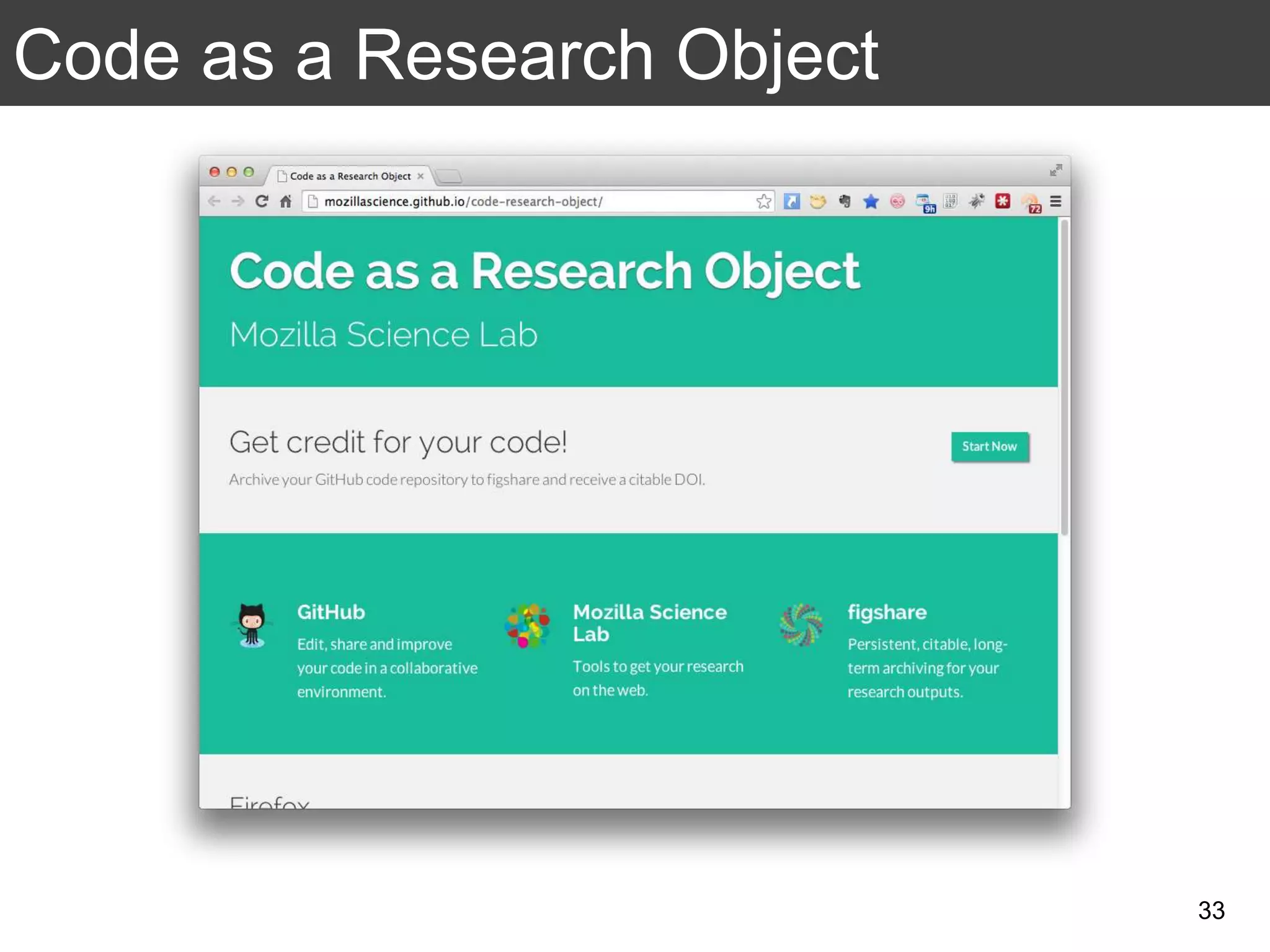 Code as a Research Object
33
 