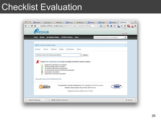 Checklist Evaluation
26
 