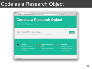 Code as a Research Object
33
 