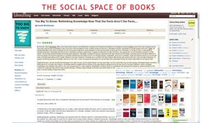 THE SOCIAL SPACE OF BOOKS
 