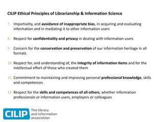 Ethical information professionals & the Fake News agenda | PPTX