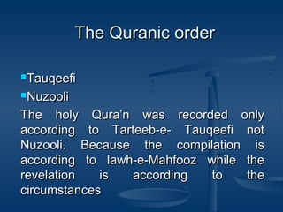 Isl. lecture#8 the holy qura'n