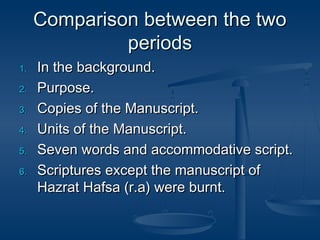 Isl. lecture#9 compilation in the time of hazrat usman (r.a.) | PPT