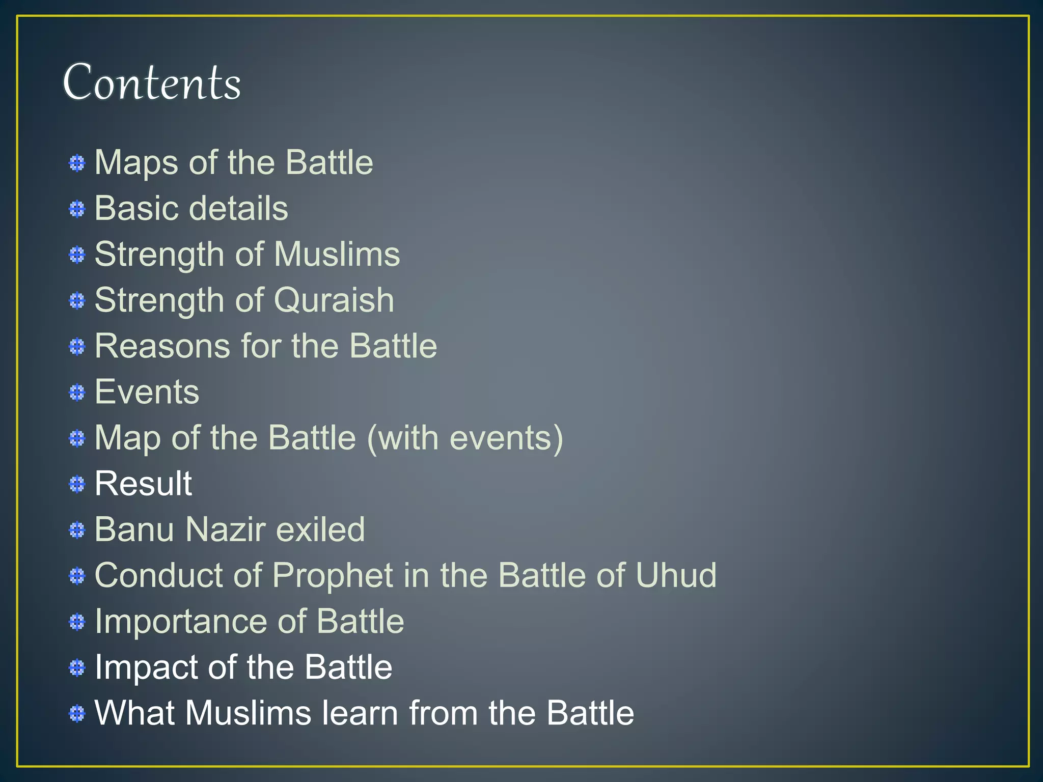 Battle of Uhud PPT