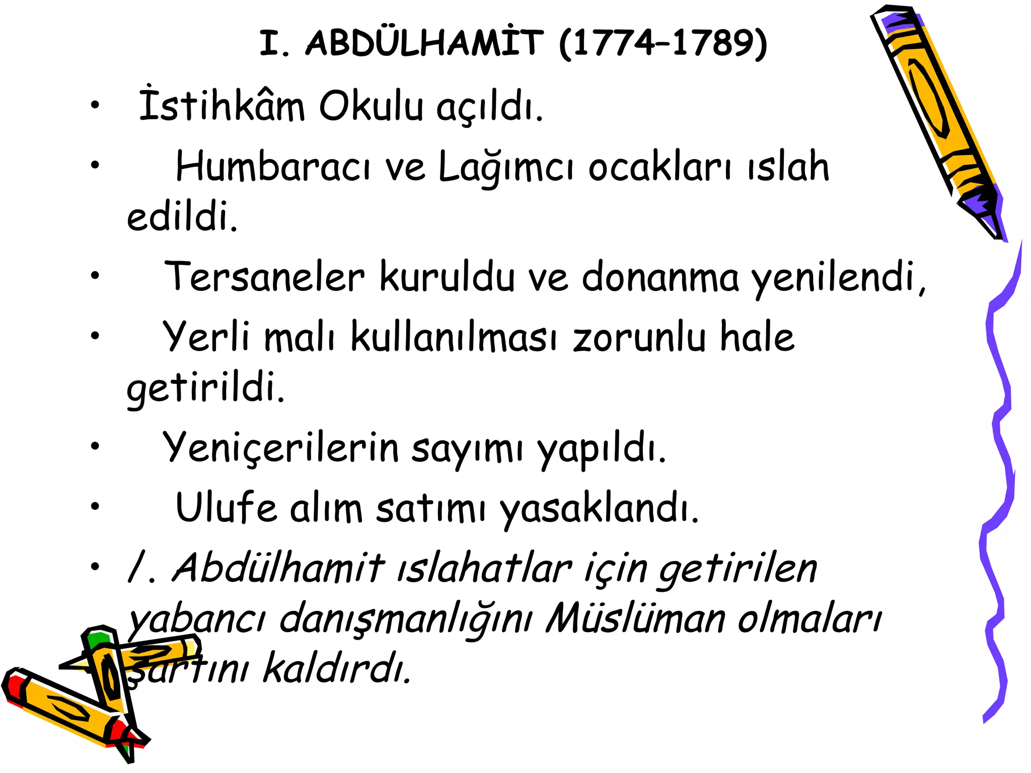 Islahat Hareketleri Lale Devri | PPT