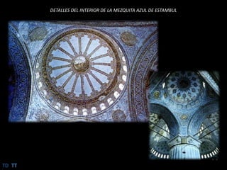 DETALLES DEL INTERIOR DE LA MEZQUITA AZUL DE ESTAMBULTDTT
