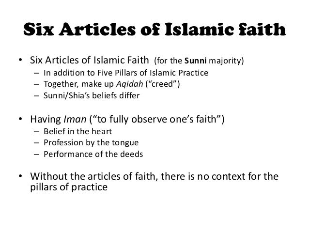 Muslim beliefs sunni Sunni Laws