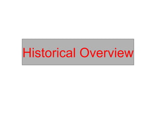 Historical Overview 