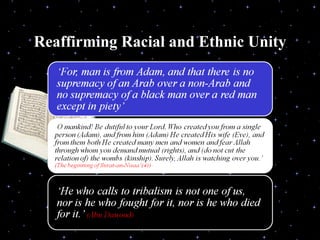 Reaffirming Racial and Ethnic Unity 