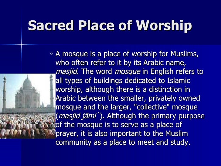 What is an Islamic place of worship?