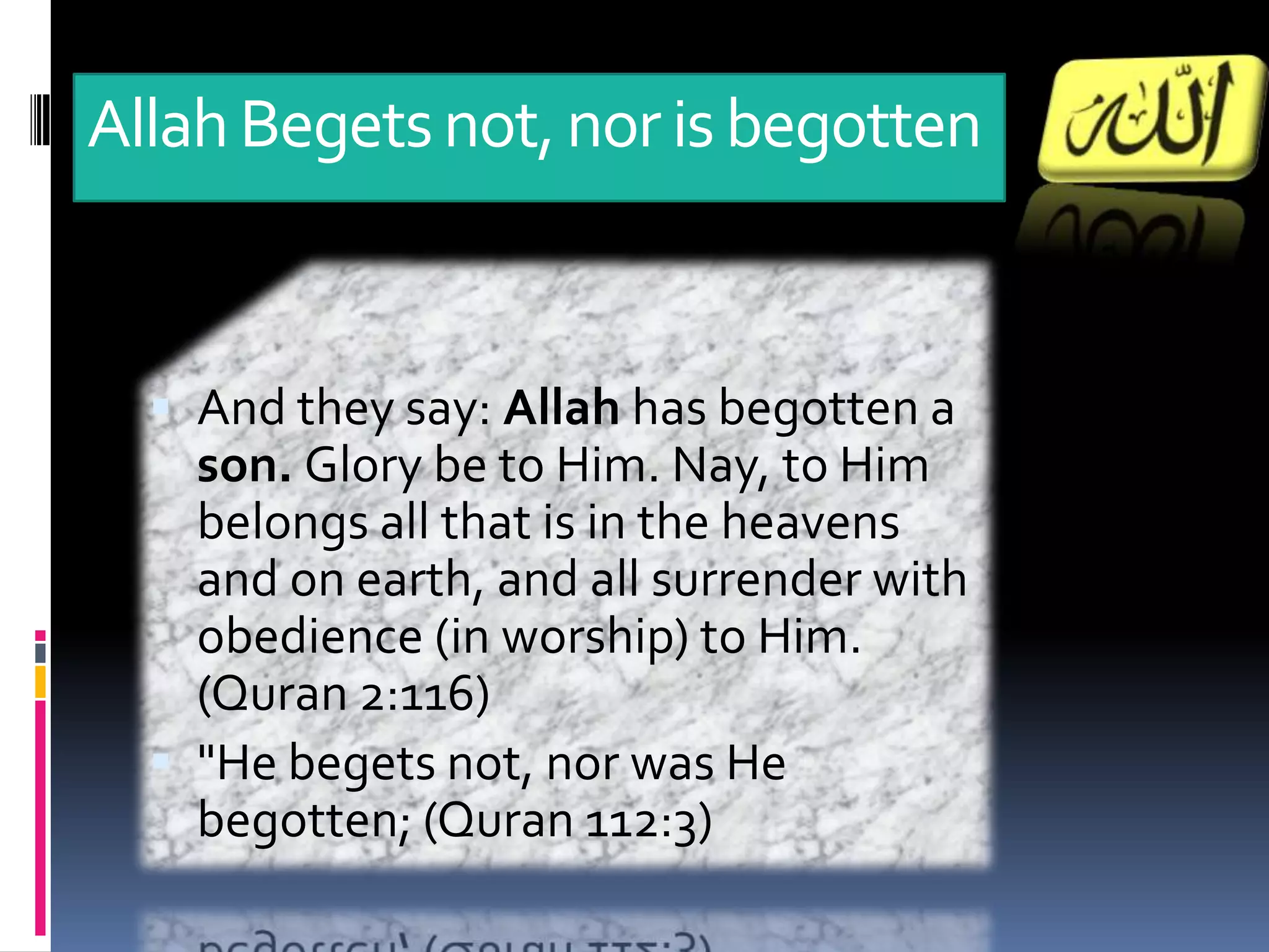 Who is Allah?No one has seen Allah 