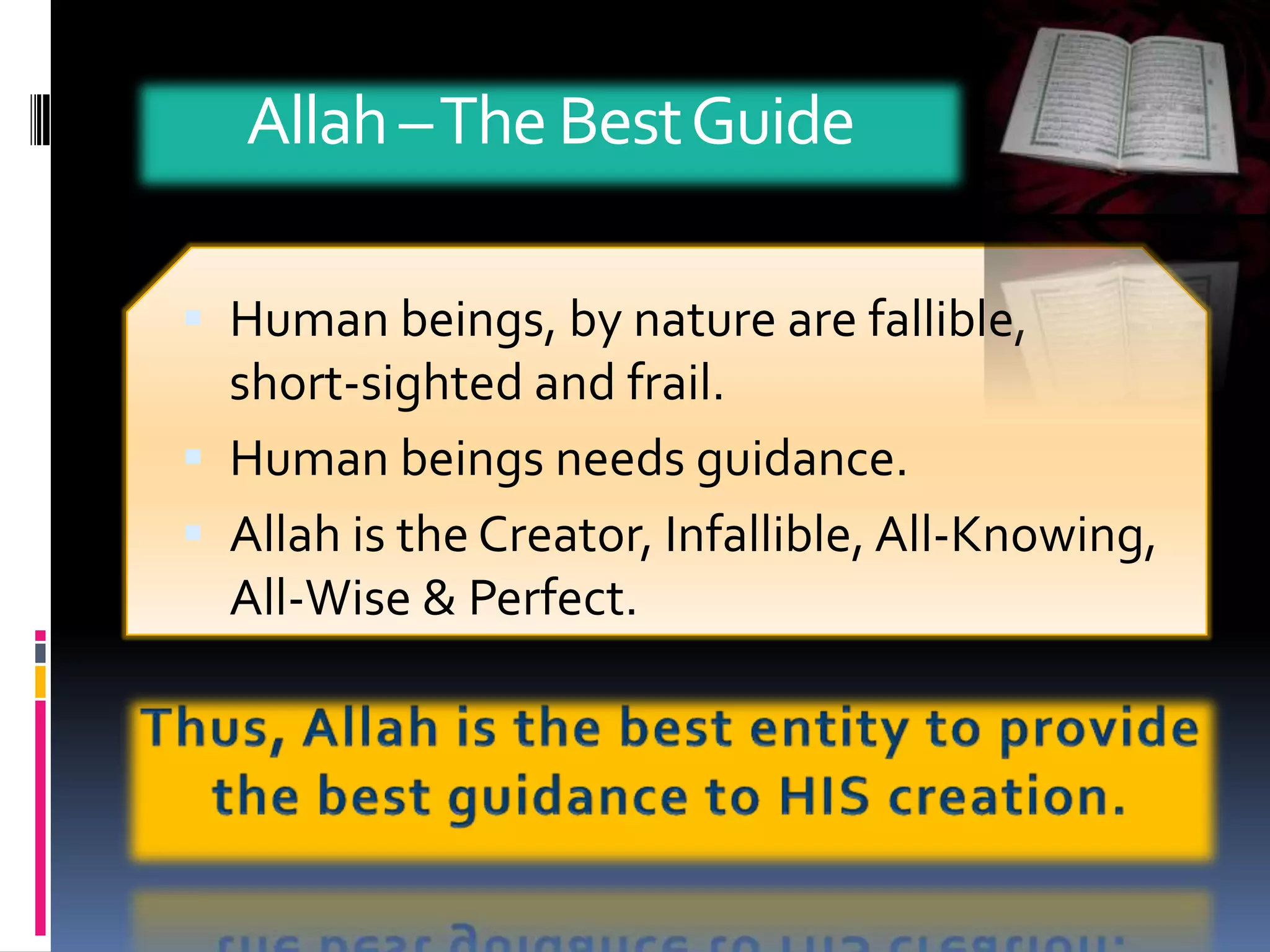 Allah should not be given the attributes of creation.