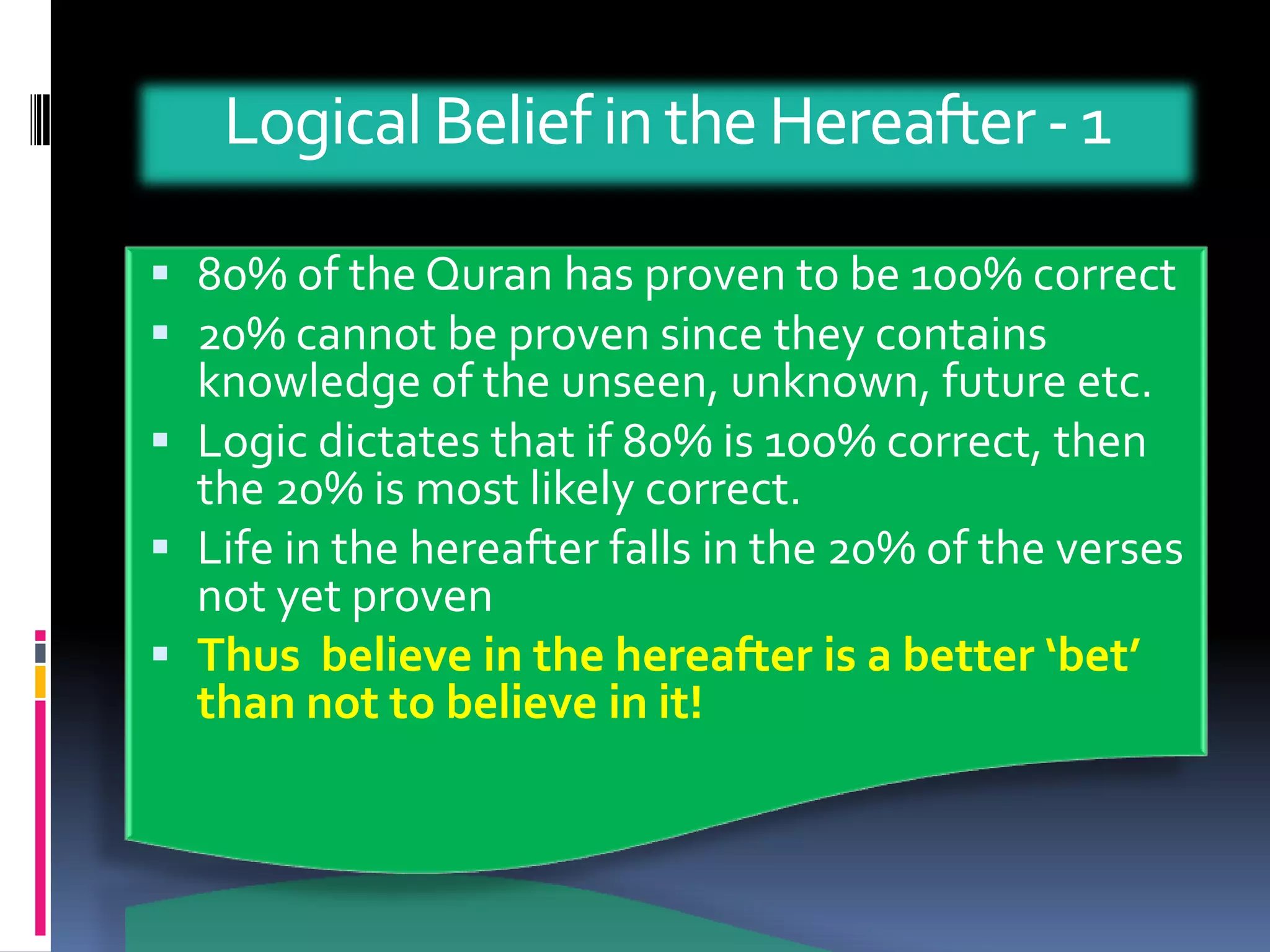 When there will be nothing, He still will be.