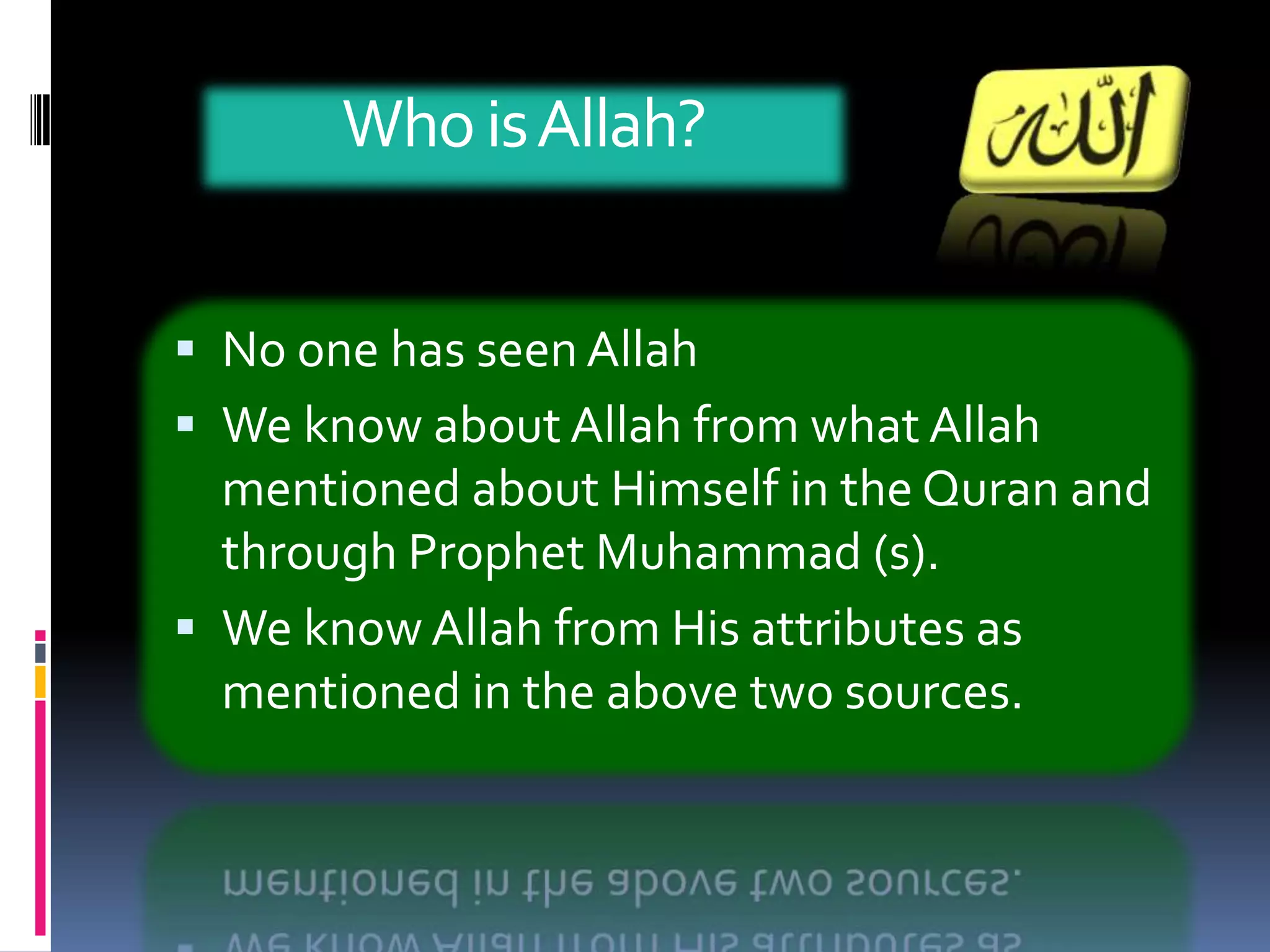 Muhammed (s) = Last Messenger appointed by Allah to guide humanity.